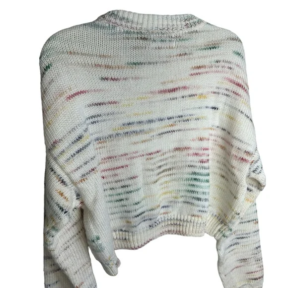 Urban Outfitters Wool Sweater, Small, Ivory Cropped, Chunky Knit - Picture 7 of 11